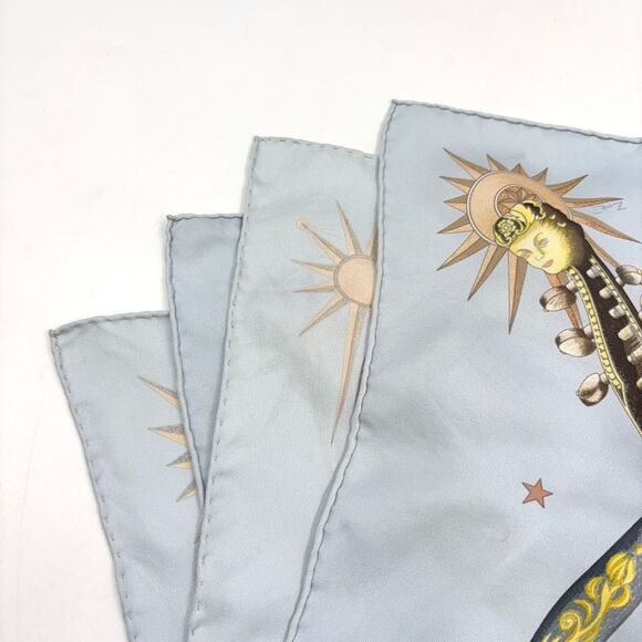 Hermes Universe Carré 90 Silk Light Blue Scarf - Picture 4 of 10